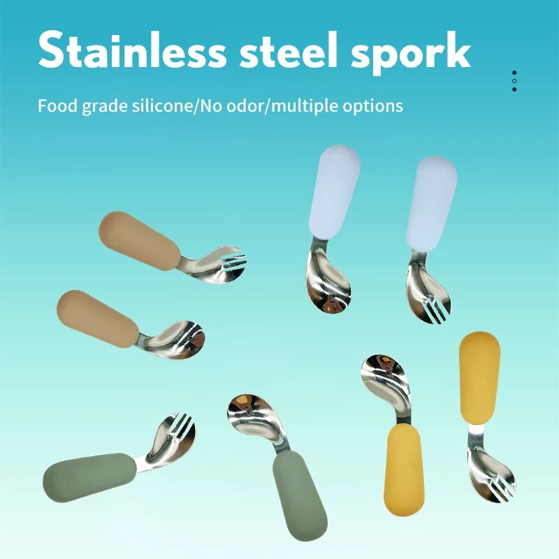 Baby Food Diet - Baby Spoon Fork Set 316 Stainless