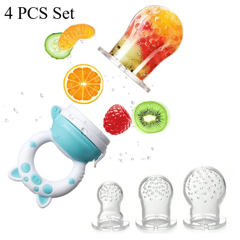 Baby Food Diet - 4pcs/set Silicone Fruit & Vegetable Feeder