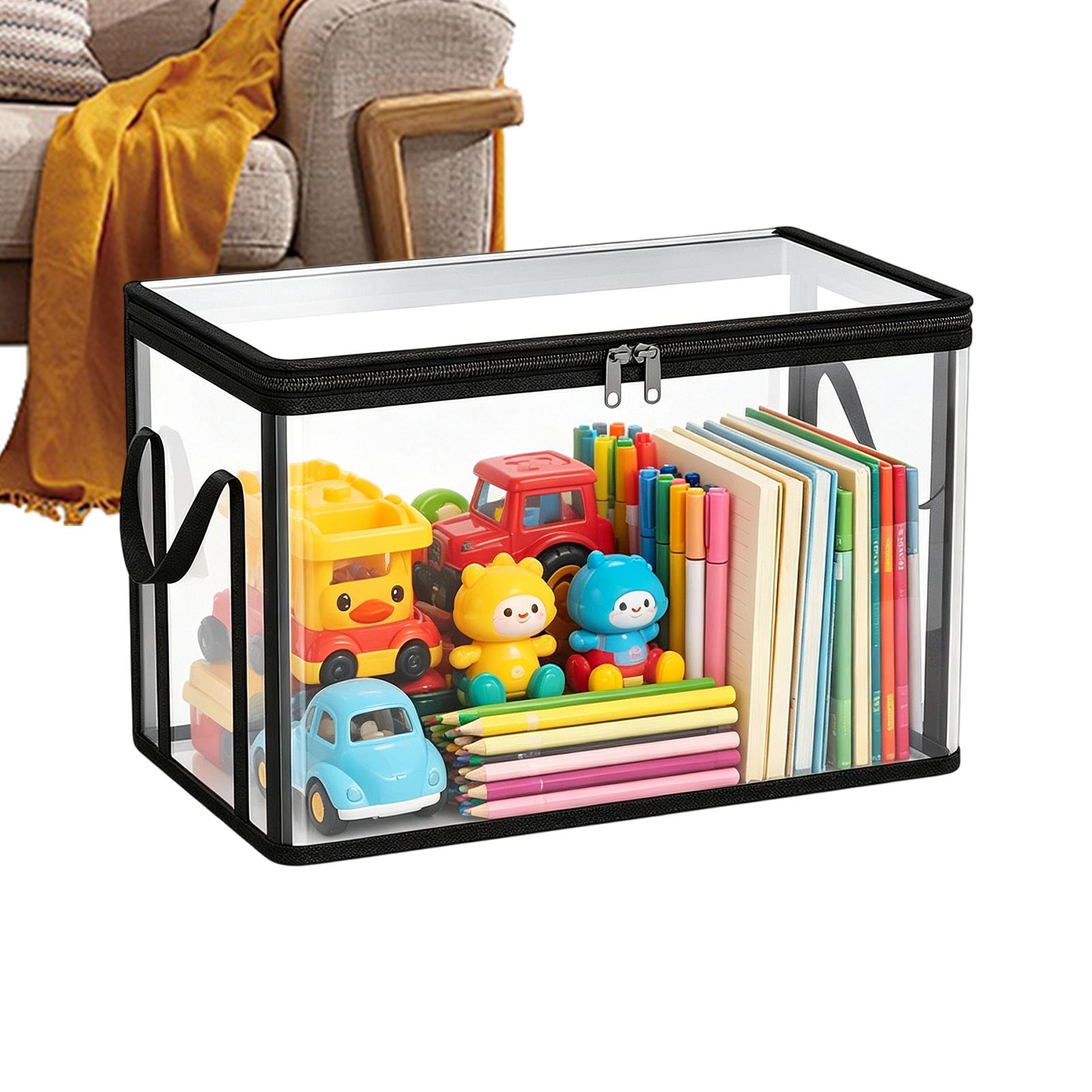 Food Pouch Reusable - M/L Stackable Book Organizer with Handles
