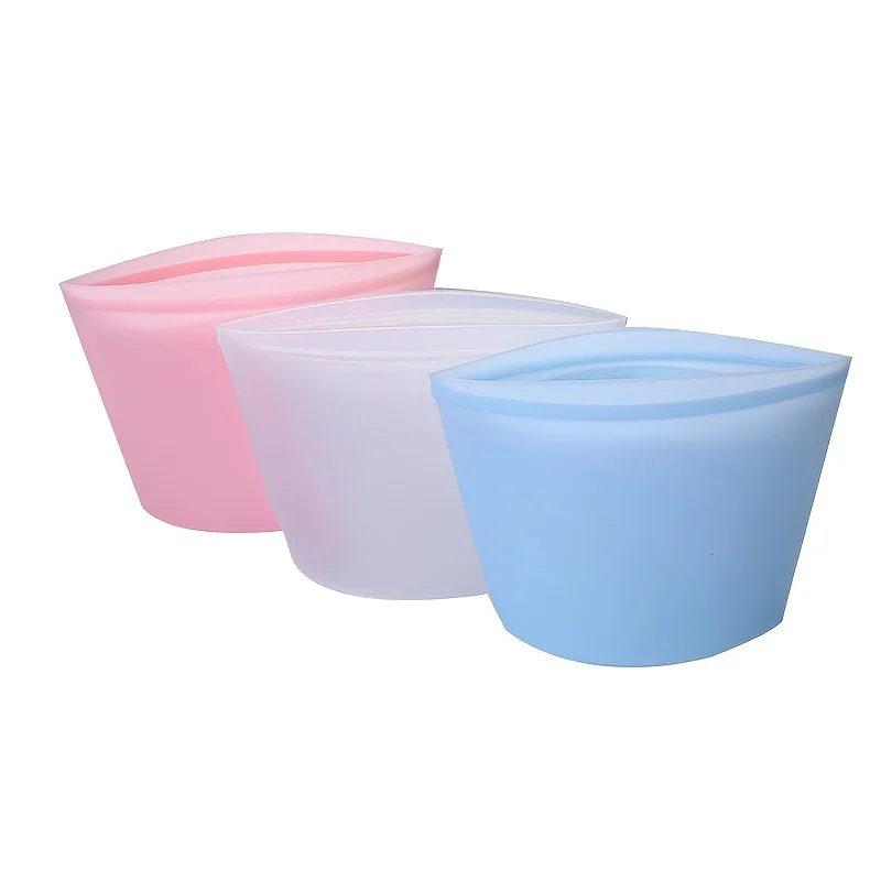 Food Pouch Reusable - Reusable Silicone Storage Bags - Airtight