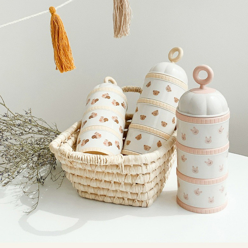 Baby Food In Jar - Cute Bear Milk Powder Box Baby