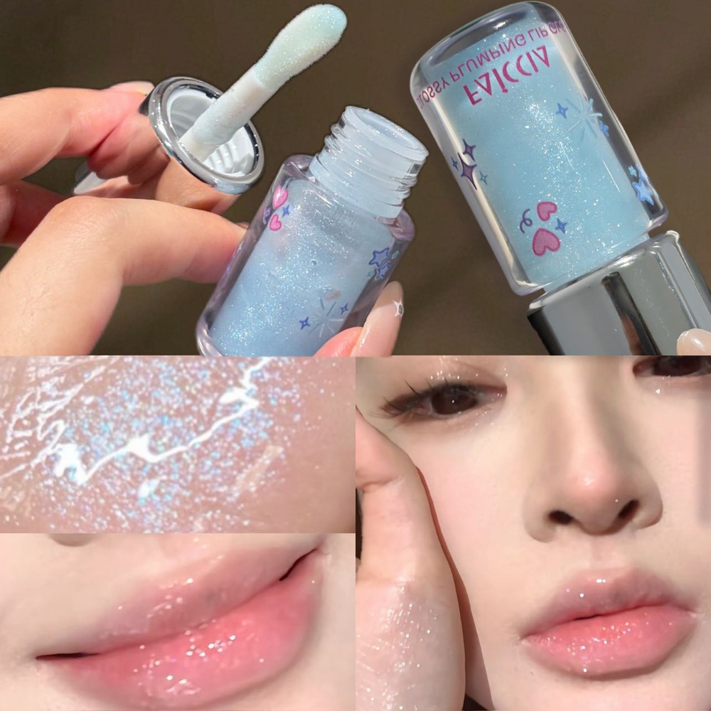 Baby Food Oil - Baby Blue Sparkling Lip Gloss Fine