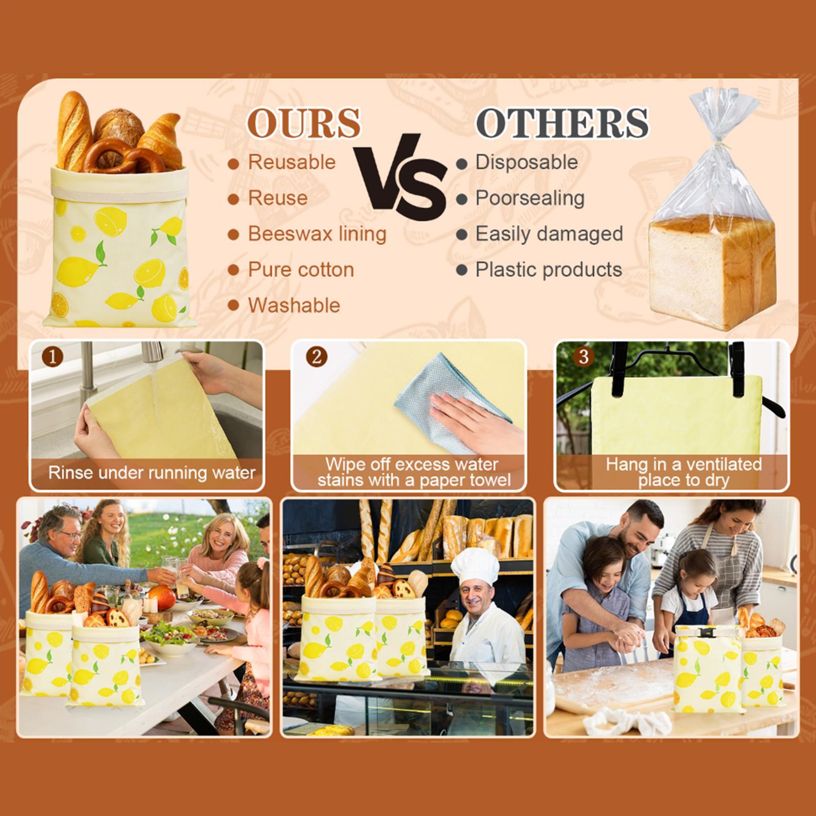 Food Pouch Reusable - Bread Bags Reusable Reusable Bread Food