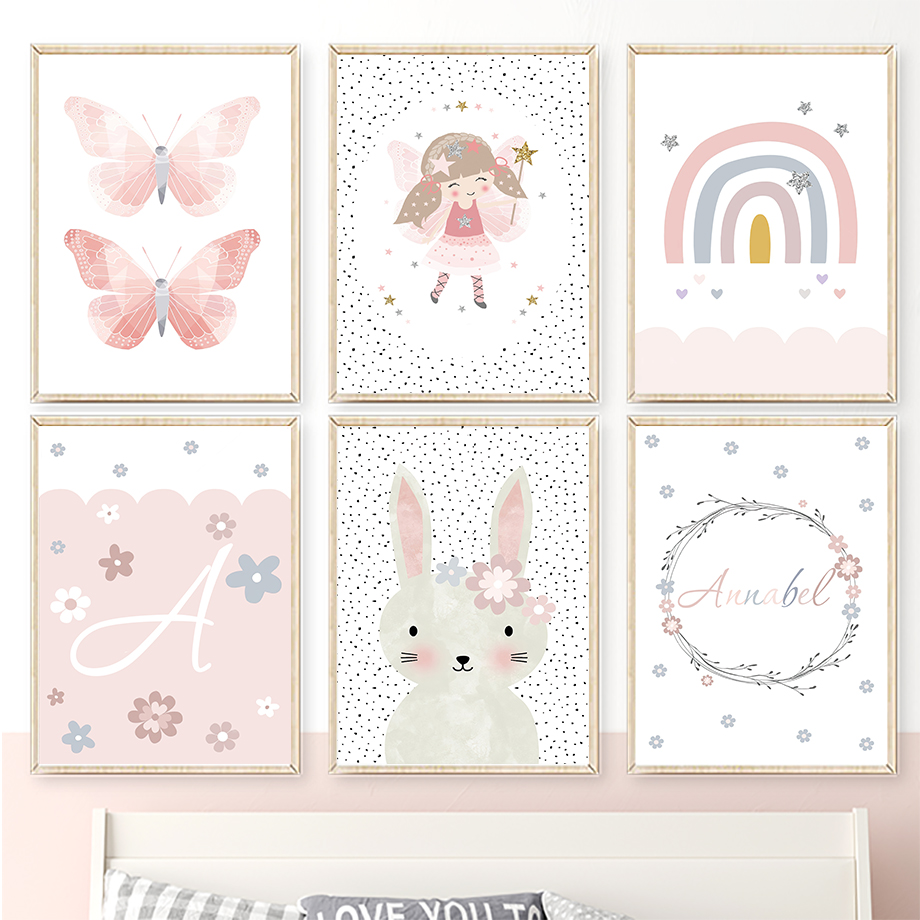 Baby Food Oil - Cute Girl Rabbit Flower Butterfly Rainbow