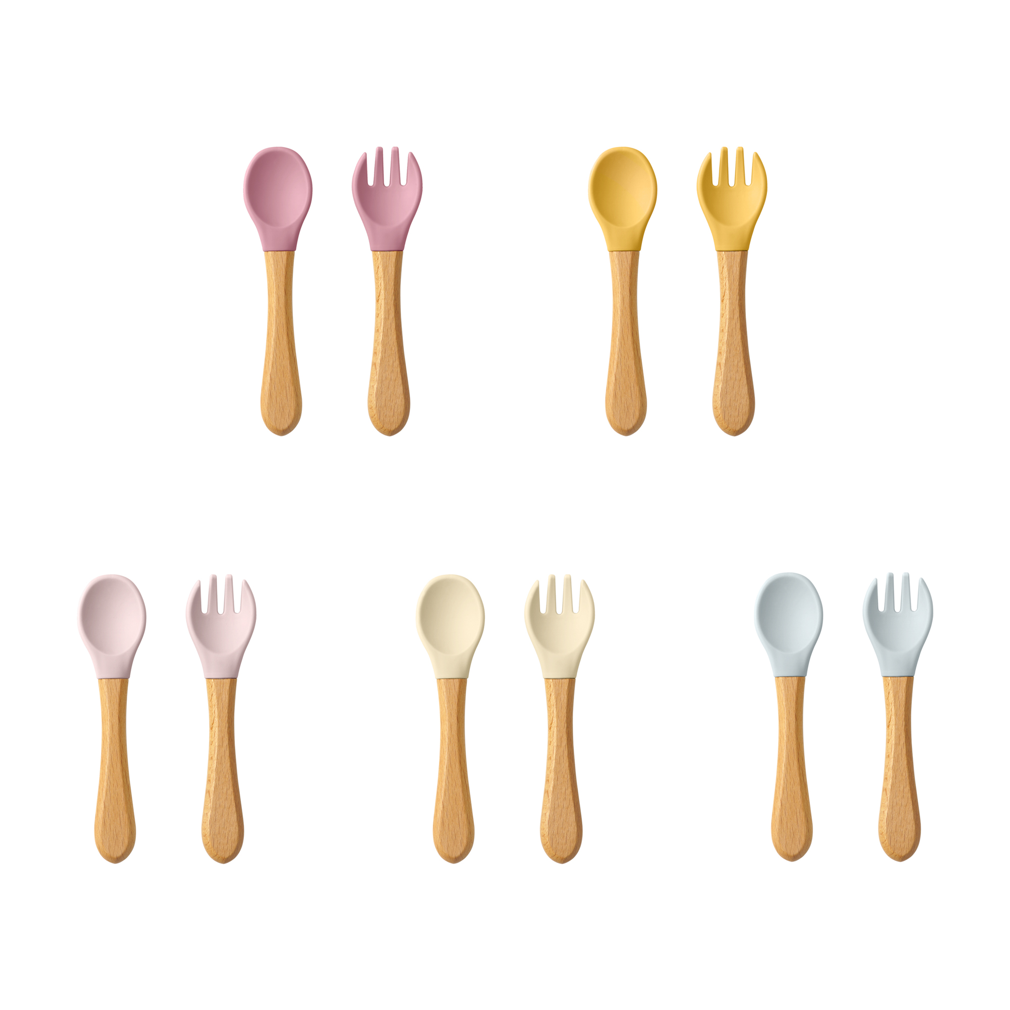 Baby Food Diet - 2PCS Baby Learning Spoons Utensils Set