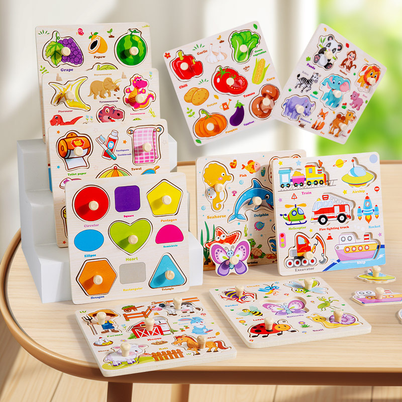 Montessori Wooden Puzzles Toys - огляд і ціна Baby Food Eat