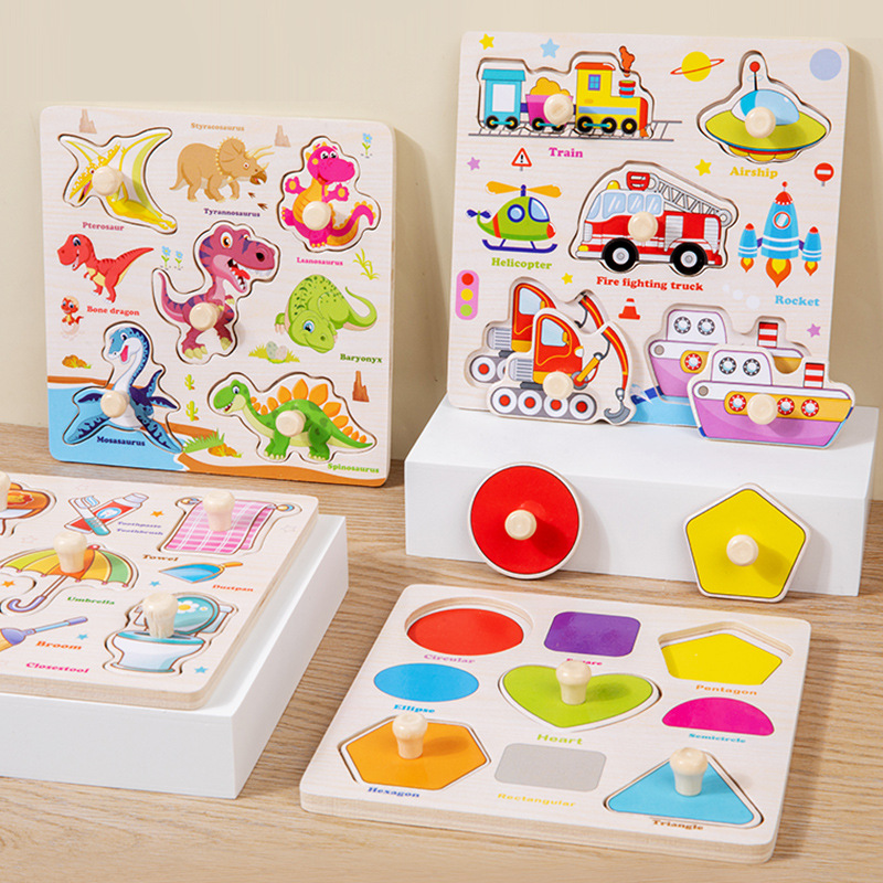 Montessori Wooden Puzzles Toys - огляд і ціна Baby Food Eat