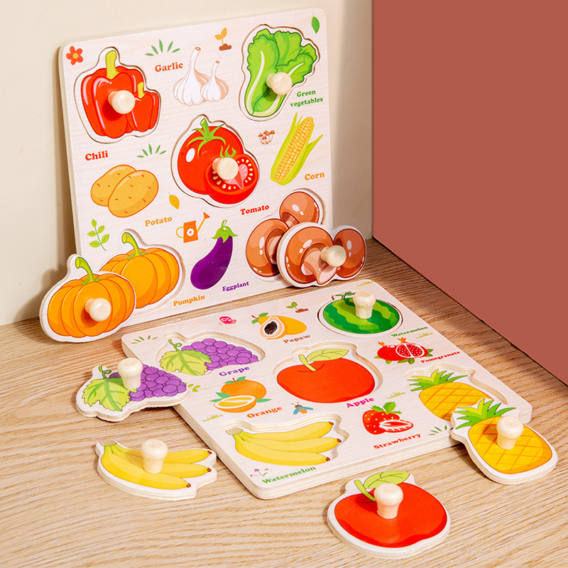Montessori Wooden Puzzles Toys - огляд і ціна Baby Food Eat