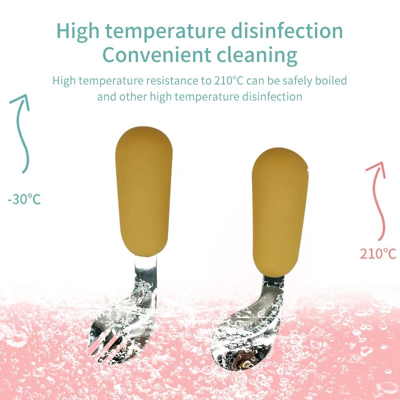Baby Spoon Fork Set 316 Stainl - огляд і ціна Baby Food Diet
