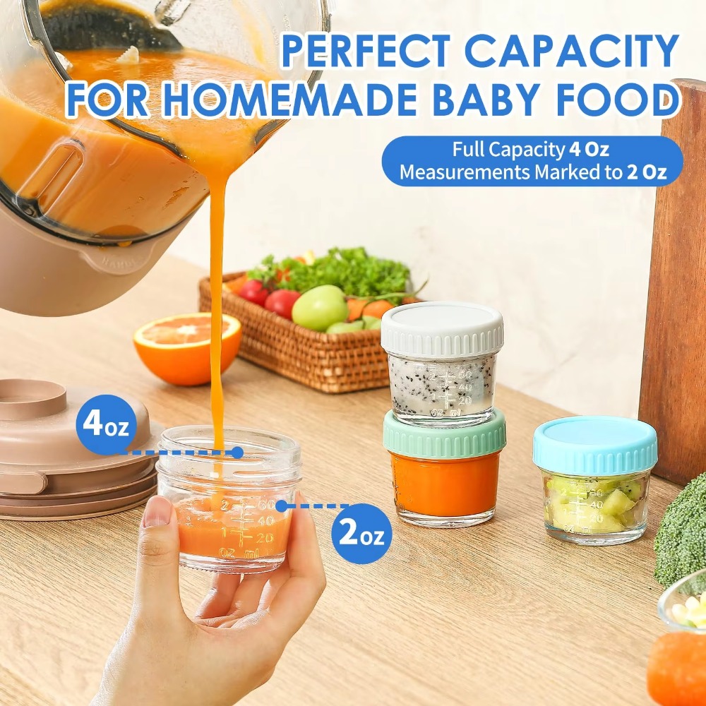 6pcs Mason Jar Glass Baby Food - огляд і ціна Baby Food In Jar