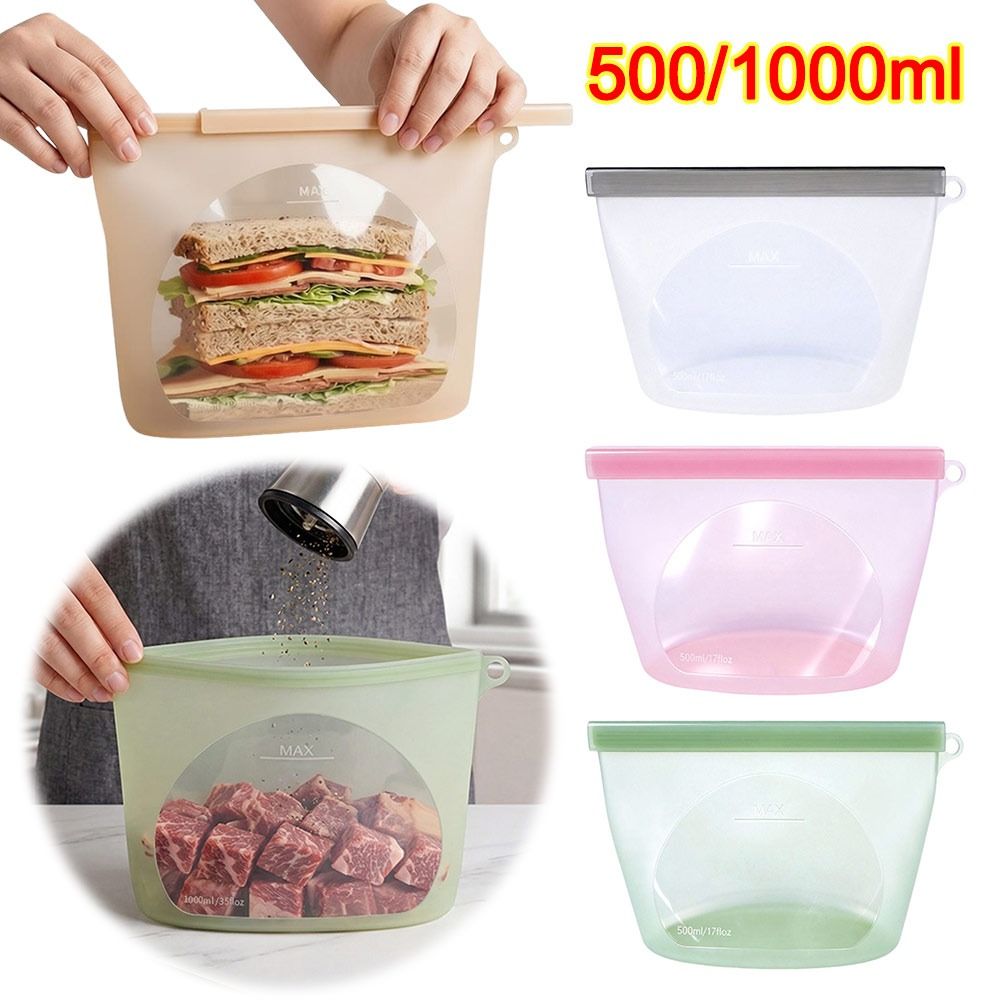Silicone Food Preservation Bag - огляд і ціна Food Pouch Reusable