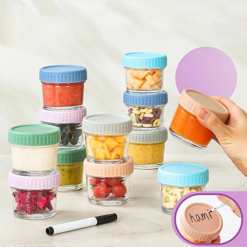 6pcs Mason Jar Glass Baby Food - огляд і ціна Baby Food In Jar