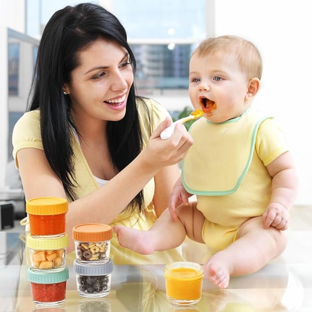 6pcs Glass Baby Food Jar Reusa - огляд і ціна Baby Food In Jar