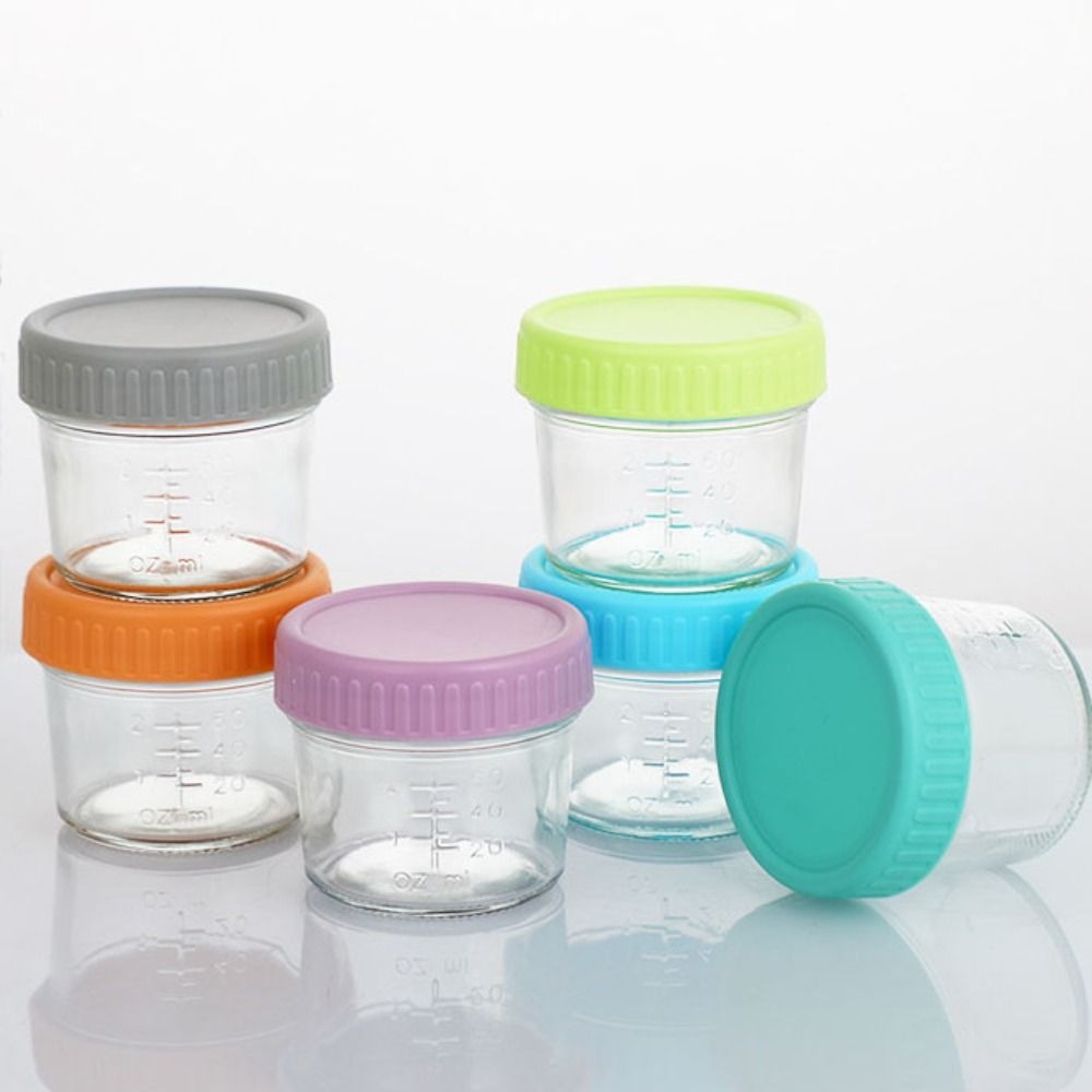 6pcs Glass Baby Food Jar Reusa - огляд і ціна Baby Food In Jar