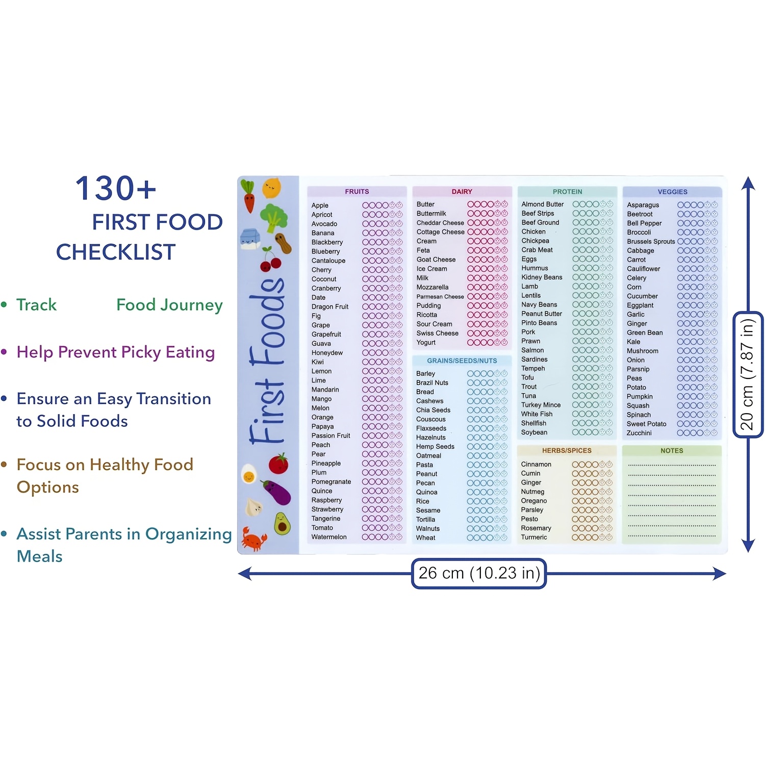 Baby First Foods Tracker, High - огляд і ціна Baby Food Journal