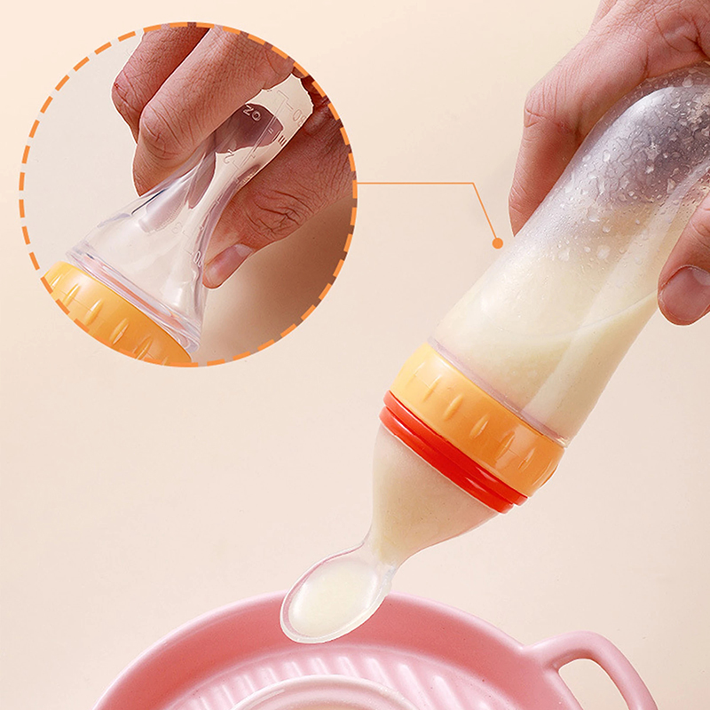 Squeezing Feeding Bottle Silic - огляд і ціна Baby Food Diet