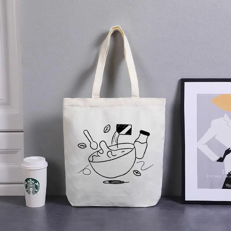 Bread Jam Line Art Canvas Tote - огляд і ціна Food Pouch Reusable