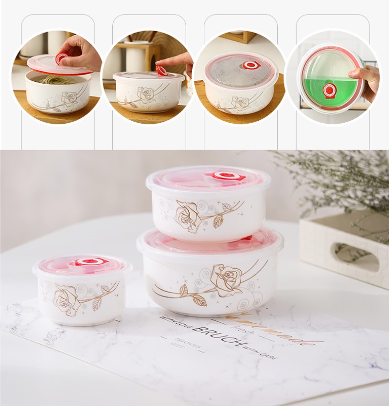 Three-piece set, fine bone chi - огляд і ціна Baby Food Container