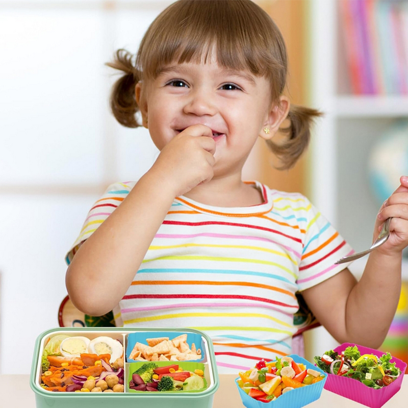 8PCS Silicone Lunch Box Divide - огляд і ціна Baby Food Container